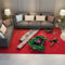 CIHCOHOME Roter Teppich Weihnachtstapeten Zimt und Geschenk Teppich für Weihnachtsfeier Wohnzimmer Schlafzimmer Büro Bereich Teppich mit Gummirücken 60x110cm