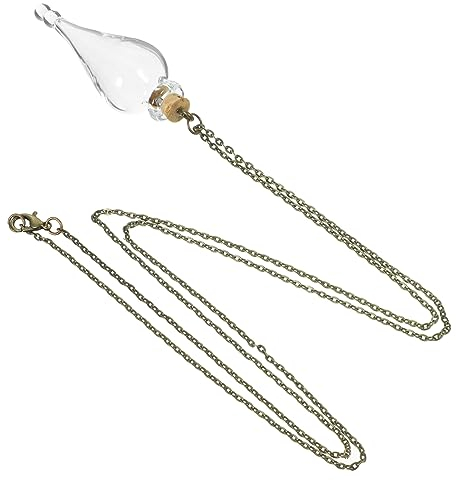 Didiseaon Mini Glass Bottle Pendant Necklace Bronze Chain DIY Drifting Bottle for Wedding Party