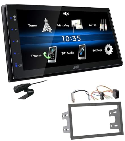 JVC KW-M25BT 2-DIN Autoradio Touchscreen Bluetooth kompatibel mit Android USB Mirroring passend für Volkswagen VW Fox alle schwarz