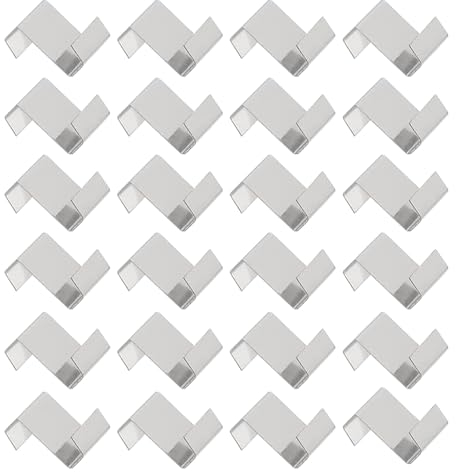 100 Stück Gewächshaus Z Clips für Glas, Gewächshaus Glas Clips, Feder, Gewächshaus Verglasungs Clips, Edelstahl, Gewächshaus Fenster Clips, Glasscheiben Befestigungsclips für Gewächshaus Glas