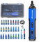 Werktough 4v Mini Electric Cordless Screwdriver with 3-Gear Torque, 5Nm Power, 25pc Screwdriver Bits S2, LED Light USB Charging, Home Improvement