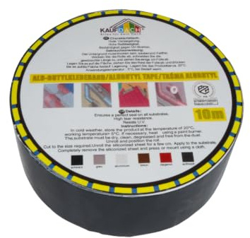 Alu-Butyl Dichtband 50mm x 10m selbstklebend Dachdecker Schwarz RAL9005 | 10 Breiten 50-940mm, 5 Farbtöne, wasserdicht, UV-beständig, geprüfte Qualität, für Dach & Fassade