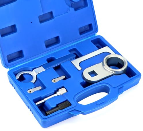 QWORK® Moteur Diesel kit d'outils de réglage de Moteur, Outil de Courroie de Distribution, Compatible avec Volkswagen 2.4 2.5DSDI/TDICR