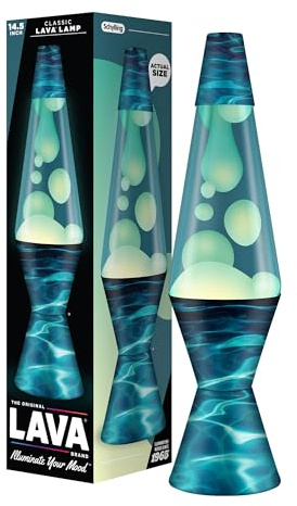 The Original Lava® Lamp - 14.5 Night Swim - Classic Liquid Motion Lamp - White Wax and Blue Liquid - Item #2095 (Amazon Exclusive)