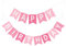 G2PLUS Schon Aufgefädelt Happy Birthday Girlande, 16 × 20 cm Happy Birthday Girlande Rosa, Papier Geburtstag Girlande Mädchen, Groß Happy Birthday Wimpelkette für Kinder, Erwachsene Geburtstagsparty