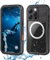 FocRelaxer for iPhone 16 Pro Case Waterproof IP68 Underwater Case Built-in Screen Protector Camera,Outdoor 360 Degree Full Body Shockproof Dropproof Dustproof Rugged Phone Cover for iPhone16 Pro,Black