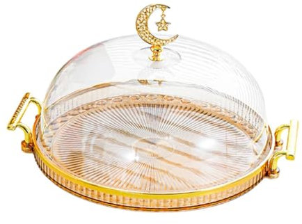 MagiDeal Présentoir à gâteaux sur Pied, Plateau à gâteaux décoratif pour Cuisine, présentoir de Table, Multifonctionnel pour Dessert, Cheesecake, Amber S