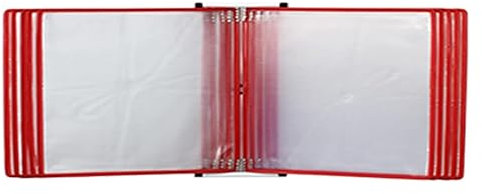 IUBGFTO Desktop-Referenzsystem – 10 doppelseitige Panels, zur Anzeige von A4-Dokumenten, wählbar, wandmontierte horizontale Anzeige, Loseblatt-Ordner (B)