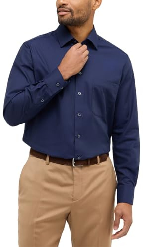 ETERNA Herren Dynamic Cotton ™ Baumwollhemd Comfort FIT 1/1 dunkelblau 42_H_1/1
