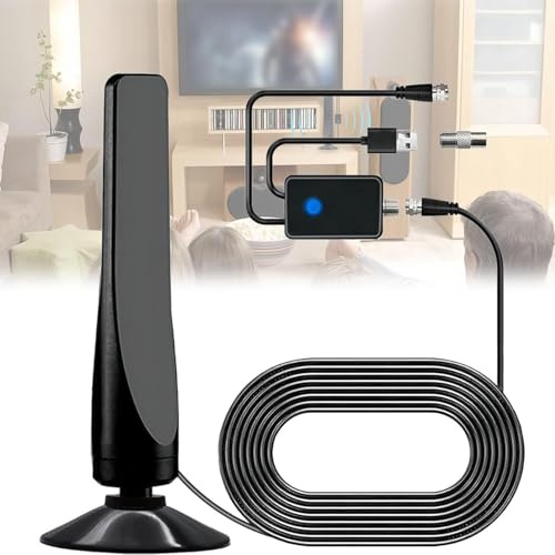 Wavetune Ultra4tv Indoor TV Antenna With Suction Cup - Plug and Play for Smart TV Without Cable (2pcs)