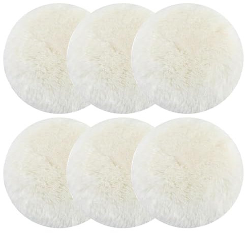 Tkxjry 6 Stück Auto Polierhauben, Polierscheibe Bohrmaschine Polierpad, Polierscheiben Wolle, Winkelschleifer Polieraufsatz, 125mm Polierhauben, Für Auto, Autoscheinwerfer, Korkböden Usw