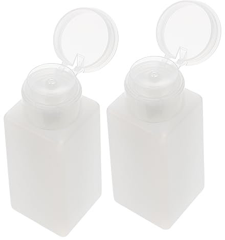 Didiseaon 2 Pièces Pousser La Bouteille D'alcool Simplement Bouteilles De Jus Avec Couvercles Bouteilles De Lotion Vides Bouteille D'eau Réutilisable Bouteilles De Liquide Vides Pe Blanche