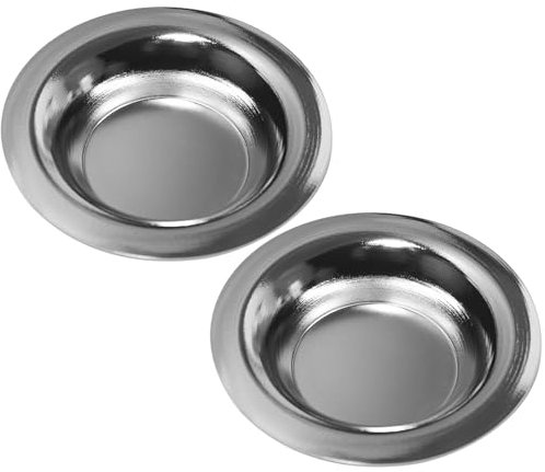 Blogiiup Glass Oil Burner, 2PCS Wax Warmer Replacement Dish, 3.4x0.7 Inch Iron Candle Warmer Plate, Flat Bottom Glass Oil Burner for Electric Lamps Oil, Oil Warmer
