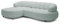 DomoHome ECKSOFA WESPER S - Eckcouch Mit Elektrischer Sitzverstellung, L-förmig, Freistehend, Relaxfunktion, Avangarde Collection, 183x284x79 cm Linke Seite Minze