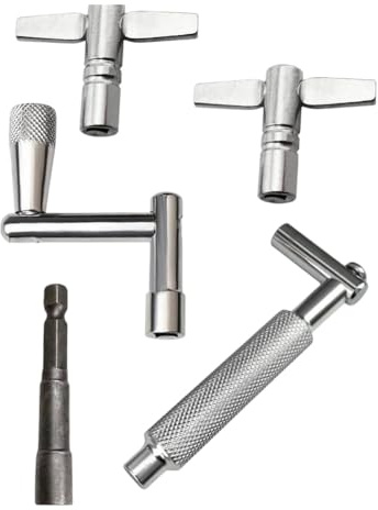 Gvvsjgdbis Z-Shaped T-Shaped Metal Drum Key Quick Drum Lock High-Speed Rotating Speed Detachable Instrument Replacement