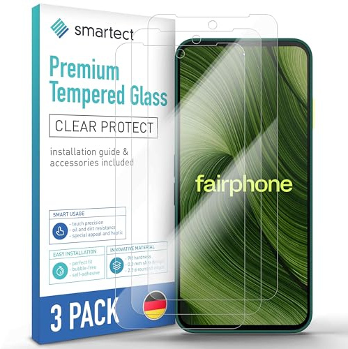 smartect Verre Trempé 3 Pièces pour Fairphone 6 | Protecteur d'écran HD Anti-Rayures, Vitre de Protection Sans Bulles, Dureté 9H, 0.3 mm Ultra Transparent, Ultra Résistant