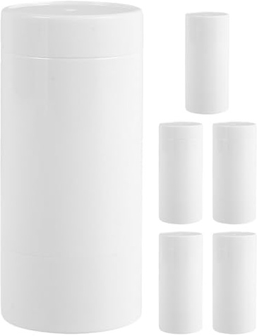 6 Nachfüllbare Deostift Tuben 15ml, Unten Befüllbar, Weiß