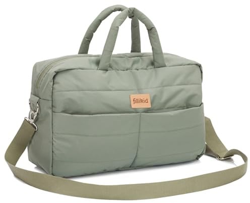Fillikid Wickeltasche Toulouse Exklusiv mit Wickelauflage | Große Baby Wickeltasche mit Schultergurt & Tragegriffen, Viele Fächer | 28x43x14 cm, 100% Polyester | Stylische Mama Tasche für Unterwegs | Inkl. Wickelauflage, Schultergurt & Tragegriffe, Viele Fächer, Große Windeltasche