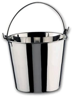 Lacor 14124 Seau Inox Garinox 24 cm / 6 Litres, Argent
