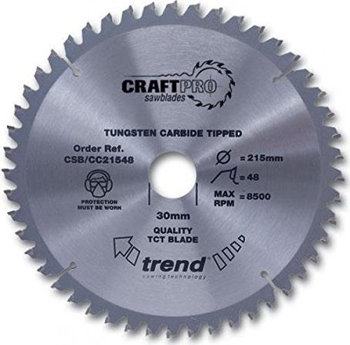 Trend CSB/CC19024 Craft Pro Negative Hook Crosscutting TCT Circular Saw Blade, 190mm x 24 Teeth x 30 Bore, Tungsten Carbide Tipped