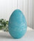 CandleCorner Eikerzen Rustik-Eikerze, durchgefärbt, groß, ca. 13 x 8,5 cm, Aqua/türkis
