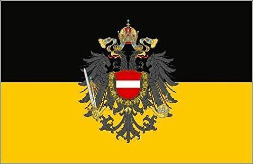 U24 Aufkleber Österreich-Ungarn Flagge Fahne 12 x 8 cm Autoaufkleber Sticker