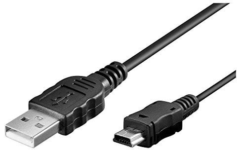 3 Metre 3M Mini USB Charging Cable For Playstation 3, PS3 Wireless Controllers, PSP, Sat Nav, Cameras: Black