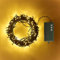 Lights4fun 200 Warm White LED Outdoor Battery Operated Fairy Lights on Green Cable Waterproof String Lights for Garden Patio Wedding Decor 20m 8 Lighting Modes & Timer