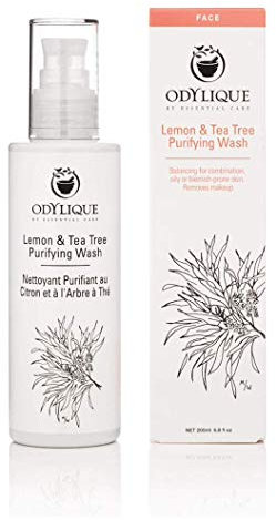 Odylique - Organic Cleanser for Oily Skin – Lemon & Tea Tree Purifying Wash - With Detoxifying Lemon & Antibacterial Tea Tree – Natural Cleanser For Acne Prone Skin (200)