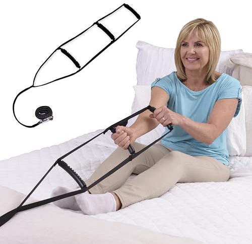 Stander BedCaddie, Pull-Up Assist Bed-Ladder with Non-Slip Handles for Adults, Seniors, and Elderly, Adjustable Length Bed-Lift, Sit Up Helper Bed-Assist, Mobility Aid for Handicapped and Injured