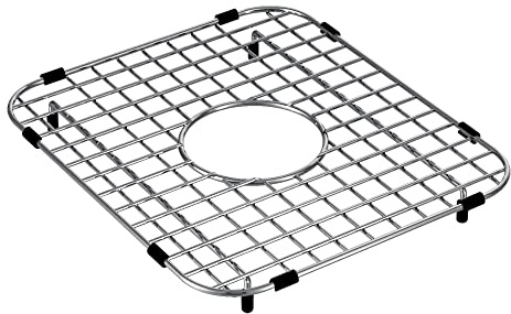 Moen GA726 12 X 14 Stainless Steel Bottom Sink Grid with Center Drain, Fits 14x16 Sinks, Stainless Steel