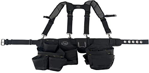 Dead On Tools - Ballistic Framer’s Tool Belt with Suspenders (DO-BSR)