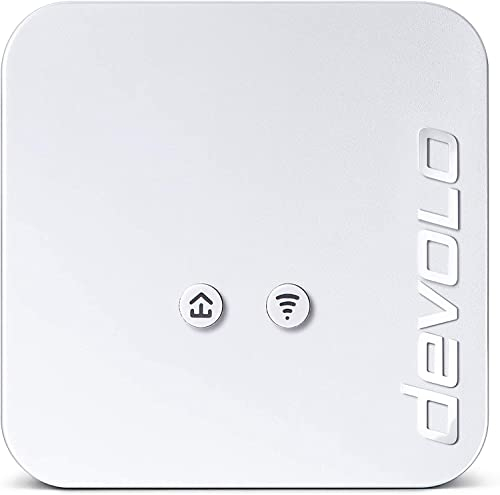 devolo WLAN Powerline Adapter, dLAN 550 WiFi Erweiterungsadapter -bis zu 500 Mbit/s, Mesh WLAN Verstärker, WLAN Steckdose, 1x LAN Anschluss, weiß