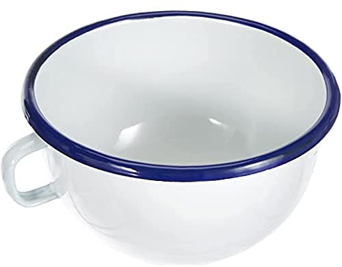 Ibili 903814 Bol avec Anse, Acier, Blanc, 14 x 14 x 9 cm