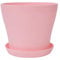 sourcing map Blumenkasten Balkon Fensterbank Kunststoff Runde Sukkulente Halter Blumentopf Fach Rosa DE