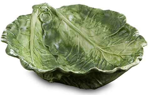 Bassano italienische Keramik Tiefe Salat- Schale- Schüssel grün 32x30x10