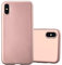 cadorabo Coque pour Apple iPhone X/XS en Metallic Or Rose - Housse Protection Souple en Silicone TPU avec Anti-Choc et Anti-Rayures - Ultra Slim Fin Gel Case Cover Bumper