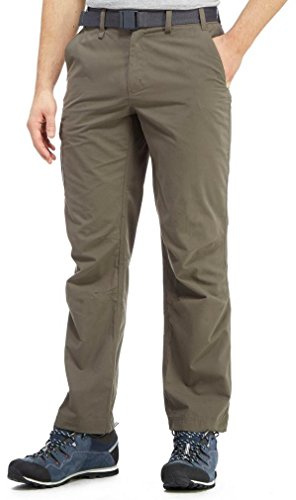 Brasher Men's Walking Trousers | 5 Pockets, Elasticated Waistband, Darted Knees, Belt Included, 65% Polyester 35% Cotton
