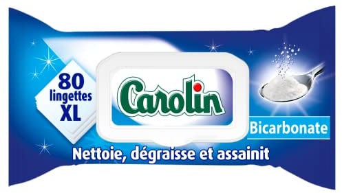 Carolin Lingettes Multi-Usages au Bicarbonate x80