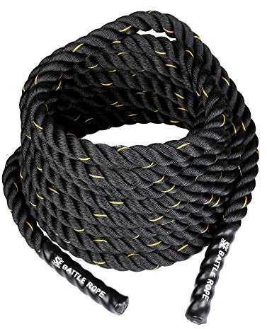Suprfit Battle Rope Power Rope per allenamento da cross e funzionale, corda per stimolare la forza e la resistenza, lunghezza: 10 m, materiale: fibra sintetica