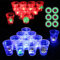 Six Senses Media Lot de 22 tasses à bière pong pour Halloween, avec LED et boules phosphorescentes