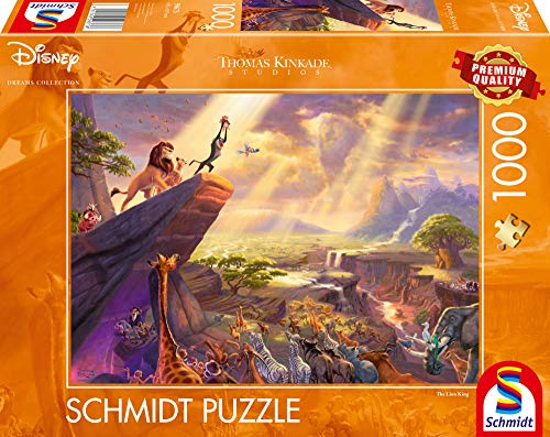 Schmidt Spiele 59673 Thomas Kinkade, Disney, König der Löwen, 1000 Teile Puzzle