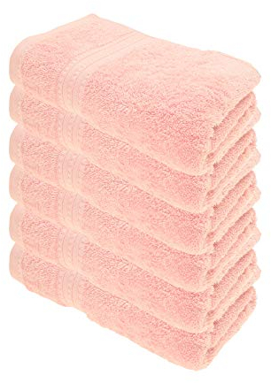 Julie Julsen® Bio Handtuch-Set, 6 Handtücher in 32 Farben erhältlich weich und saugstark Rosa 50x100 cm