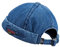 CLAPE Seemannsmütze Hafenmütze Sommer Docker-Cap Herren Denim Cotton Brimless Hat Cap Ohne Schirm Rolled Cuff Harbour Hat Fischermütze DarkBlue CT60