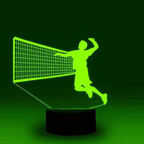 Jinson well 3D Volleyball Lampe optische Illusion Nachtlicht licht, 7 Farbwechsel Touch Switch Tisch Schreibtisch Dekoration Lampen perfekte mit Acryl Flat ABS Base USB Spielzeug