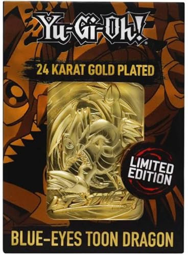 Yu Gi Oh FaNaTtik Réplique Card Blue Eyes Toon Dragon (plaqué Or)