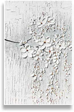 tymhrs Acrylbild,Reines Handgemaltes Ölgemälde Mit Blumen, Abstraktes Orchideen-Blumengemälde