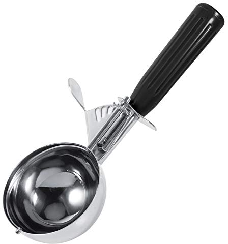 lyrlody Juego de Cucharas para Helado y Galletas, Acero Inoxidable, 4,7 cm, Negro, Varios Tamaños