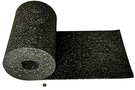 Gummimatte 1 cm Anti-Vibrationsmatte Antirutschmatte 200 x 60 x 1 cm, schwarz (Meterware) (Bautenschutzmatte Antivibrationsmatte Außenbereich Kofferraummatte Bodenschutzmatte Bodenbelag Gummi)