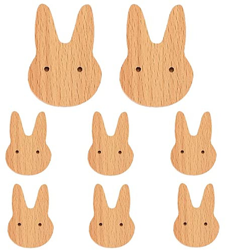 HDJNal 8 Stück Möbel-Schubladenknauf, Hardware für Schubladen, Kleiderschrank mit Schrauben, DIY-Kommode, Holz, Marine, Wald, Tiere, Möbelknöpfe, Kinderzimmer, Schubladengriffe für Dekoration